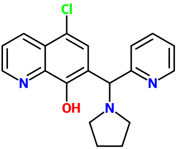 (图片) MC080107 5-Chloro-7-[2-pyridinyl(1-pyrrolidinyl)methyl]-8-quinol